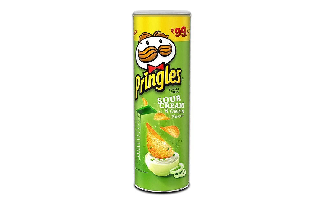 Pringles Potato Crisps Sour Cream & Onion Flavour   Container  110 grams